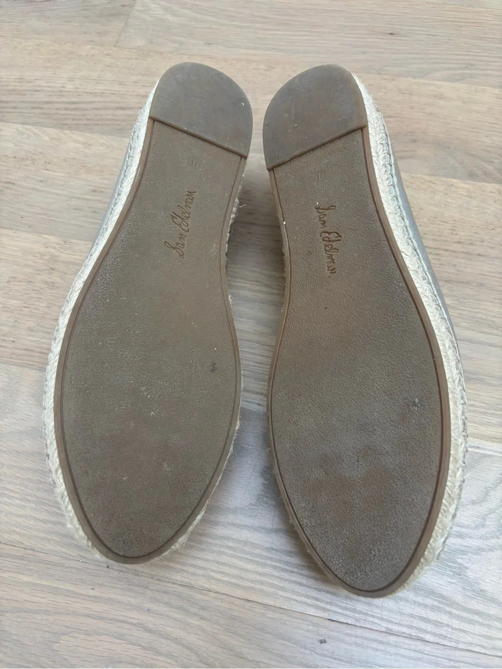 Sam Edelman Silver Metallic Espadrille Loafer - Size 11